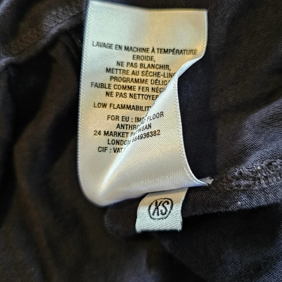 SALE-T. La Anthropology women's navy blue boho peplum shirt size xs - Picture 10 of 10